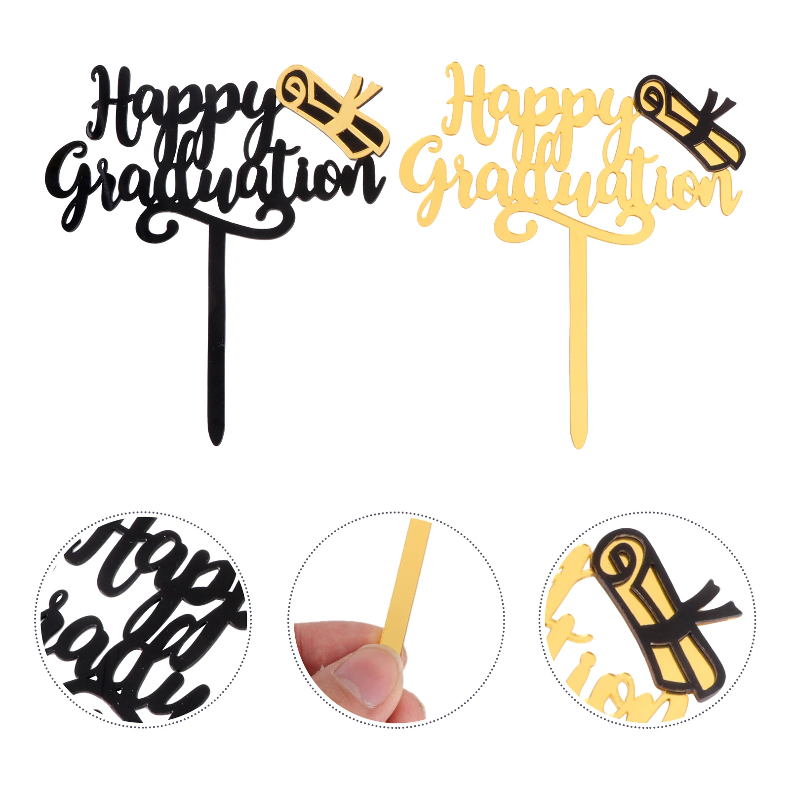 10pcs Graduation Party Cake Toppers Acrylic Cupcake Decorations Dessert Ornaments Black Light Environmentally Safe
10pcs Graduation Party Cake Toppers Acrylic Cupcake Decorations Dessert Ornaments Black Light Environmentally Safe
