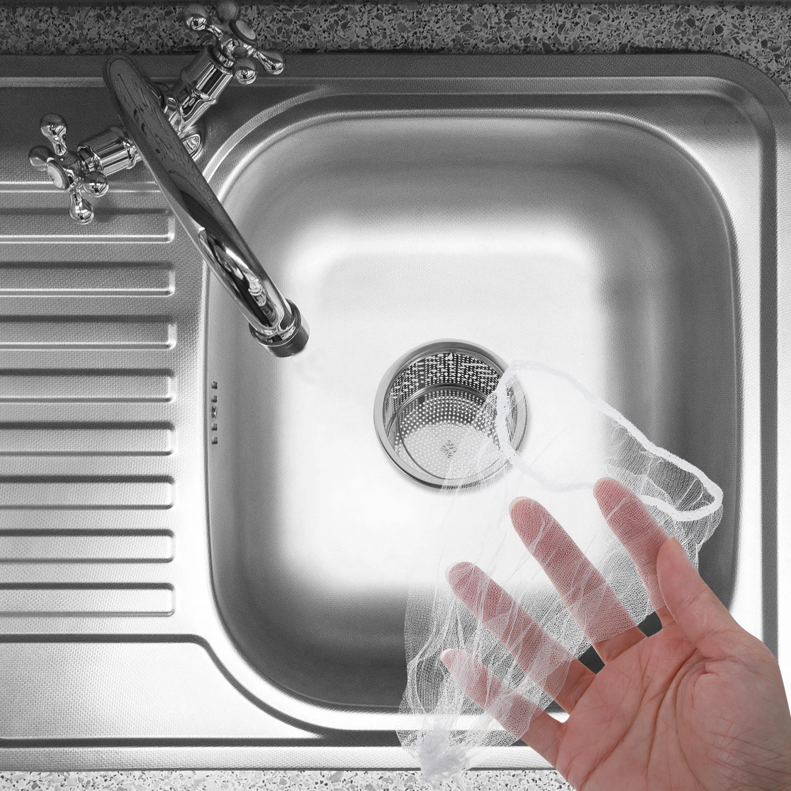 50pcs Filter Bag Fine Mesh Kitchen Sink Strainer Nylon Drain Covers Disposable Garbage Disposal Strainer Food Catcher For Sink
50pcs Filter Bag Fine Mesh Kitchen Sink Strainer Nylon Drain Covers Disposable Garbage Disposal Strainer Food Catcher For Sink