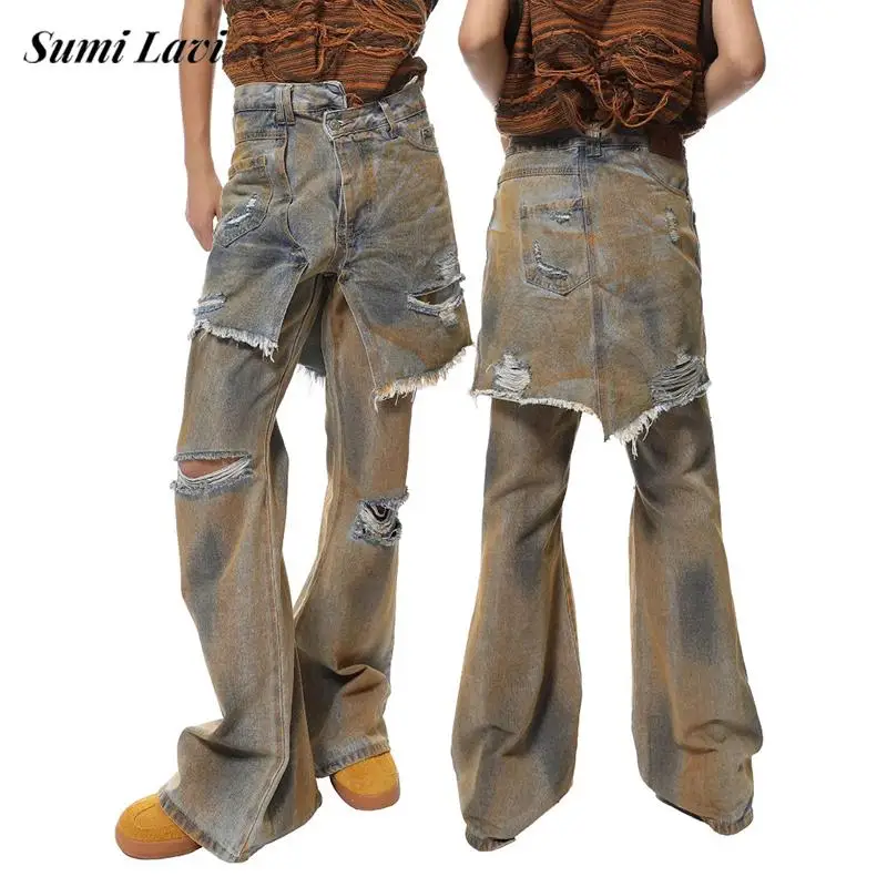 2026 Spring Fall Fashionable Mens Wide Leg Jeans Vintage Hollow Out Ripped Denim Trousers Men Casual Loose Straight Jeans
2026 Spring Fall Fashionable Mens Wide Leg Jeans Vintage Hollow Out Ripped Denim Trousers Men Casual Loose Straight Jeans