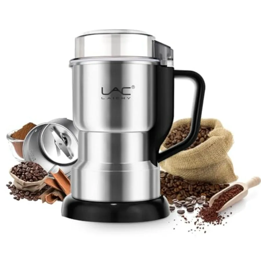 Electric Coffee Grinder and Spice Grinder, 150W Fast Grinding with Stainless Steel Blades for Coffee Beans, Spices, Seeds, Herb
Electric Coffee Grinder and Spice Grinder, 150W Fast Grinding with Stainless Steel Blades for Coffee Beans, Spices, Seeds, Herb