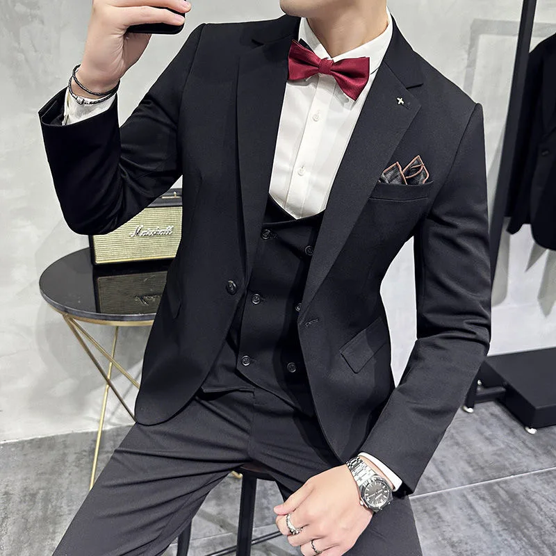 12 Groom's suit suit men's large size commuter business suit high-end British handsome wedding
12 Groom's suit suit men's large size commuter business suit high-end British handsome wedding