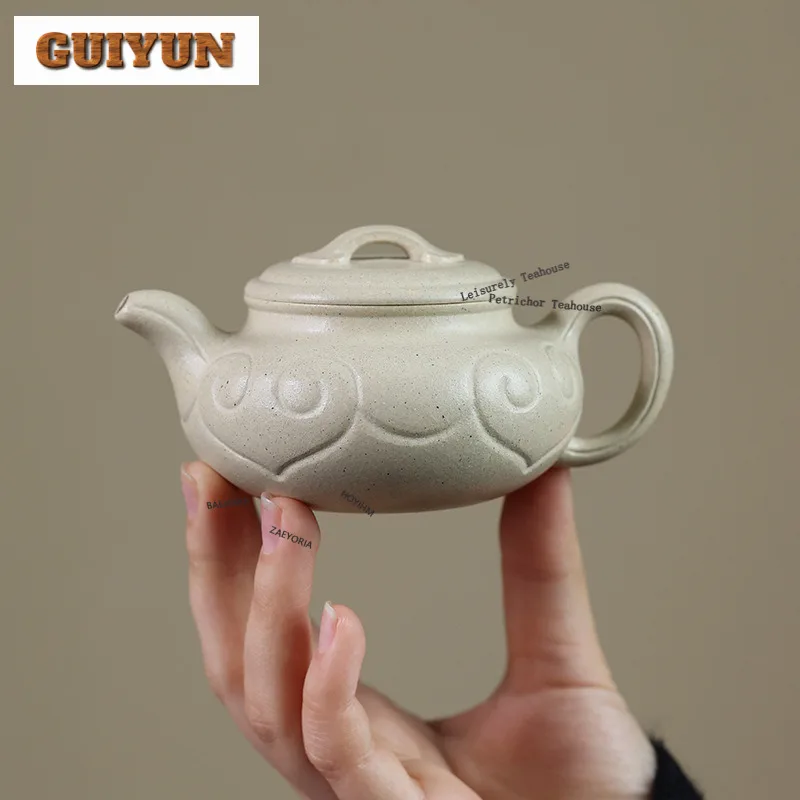 140ml Exquisite Yixing Purple Clay Teapots Handmade Ruyi Antique Pot Raw Ore White Section Mud Kettle Zisha Tea Set Teaware
140ml Exquisite Yixing Purple Clay Teapots Handmade Ruyi Antique Pot Raw Ore White Section Mud Kettle Zisha Tea Set Teaware
