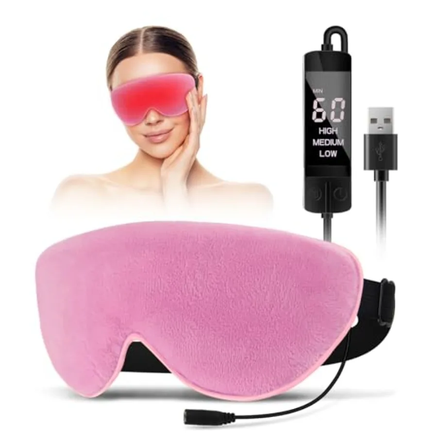 KOVNLO Heated Eye Mask, Washable USB Electric Moist Heat Warm Compress for Eyes, Eye mask with Flaxseed for Dry Eyes, Blepharit
KOVNLO Heated Eye Mask, Washable USB Electric Moist Heat Warm Compress for Eyes, Eye mask with Flaxseed for Dry Eyes, Blepharit