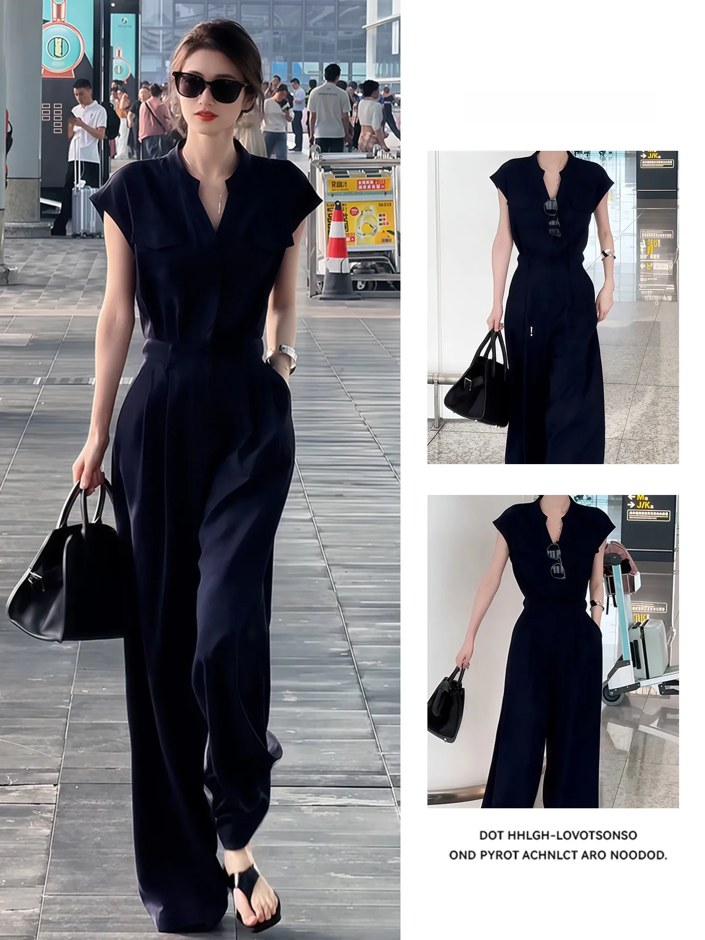 Летний корейский женский цельный костюм с высокой талией, широкие брюки, длинные брюки с заклепками, модный комплект с эффектом похудения
Летний корейский женский цельный костюм с высокой талией, широкие брюки, длинные брюки с заклепками, модный комплект с эффектом похудения