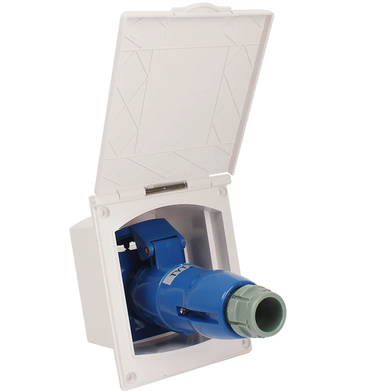 RV accessories 16A 3-pin RV power socket with plug waterproof power inlet port
RV accessories 16A 3-pin RV power socket with plug waterproof power inlet port