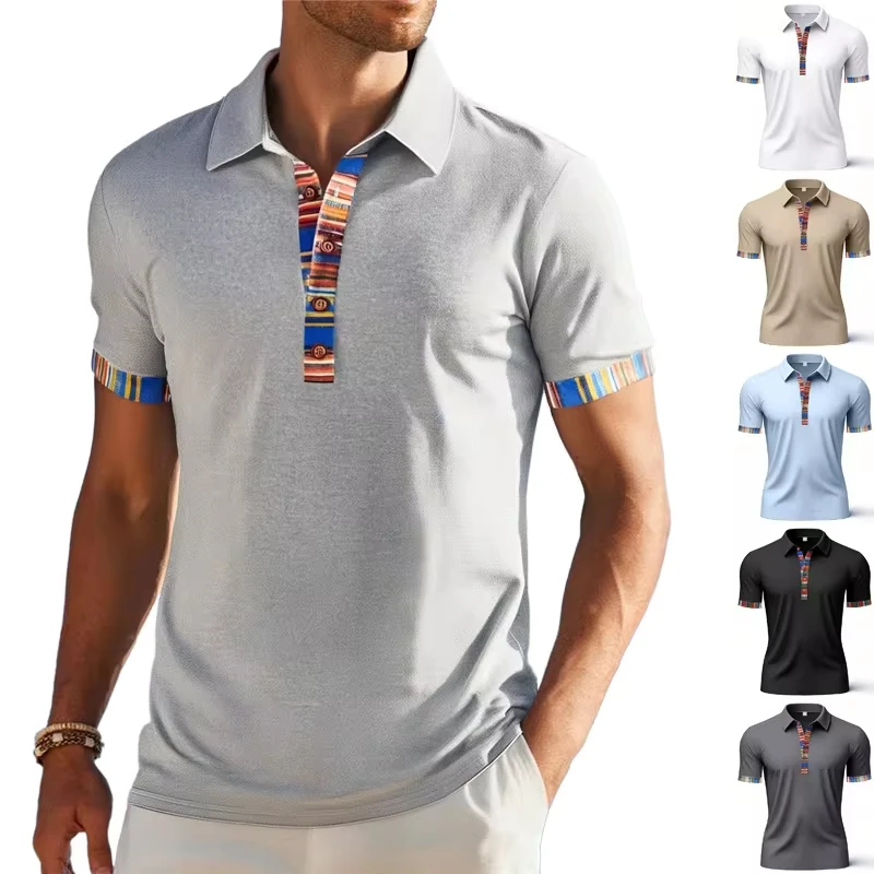 Summer New V-Neck Printed POLO Shirt Lapel Short Sleeve Loose Casual T-Shirt
Summer New V-Neck Printed POLO Shirt Lapel Short Sleeve Loose Casual T-Shirt