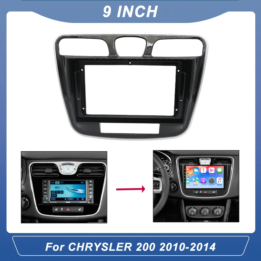 9 Inch 22.86cm Car Frame Fascia Adapter Canbus Box Android Radio Dash Fitting Panel Kit for CHRYSLER 200 2010-2014
9 Inch 22.86cm Car Frame Fascia Adapter Canbus Box Android Radio Dash Fitting Panel Kit for CHRYSLER 200 2010-2014