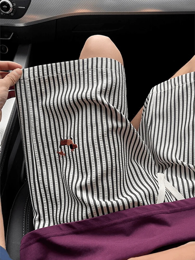 Мужские летние свободные шорты Cleanfit с полосками, длиной до колена, быстросохнущие, из полиэфирного волокна, для пляжа
Мужские летние свободные шорты Cleanfit с полосками, длиной до колена, быстросохнущие, из полиэфирного волокна, для пляжа