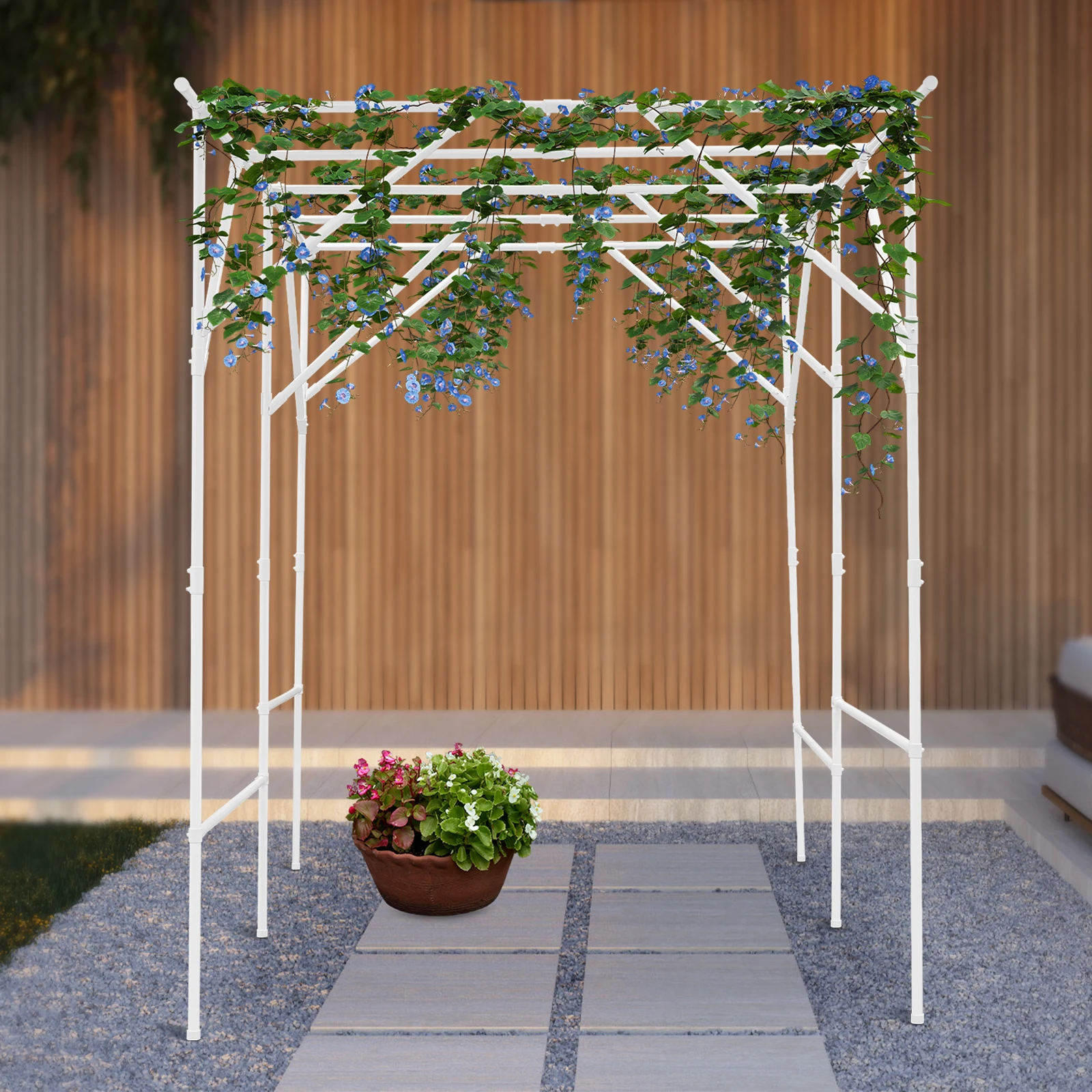 6.5ft Large Garden Trellis Heavy Duty Steel Grape Vine Support Rack Freestanding Outdoor Plant Trellis for Climbing Plants
6.5ft Large Garden Trellis Heavy Duty Steel Grape Vine Support Rack Freestanding Outdoor Plant Trellis for Climbing Plants