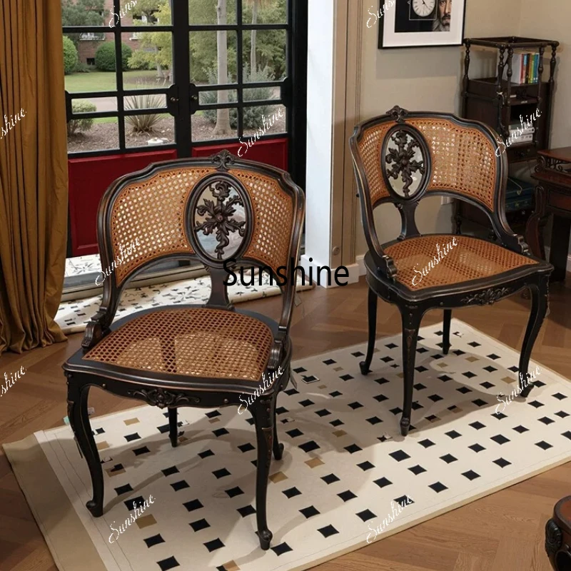 French log rattan leisure chair European retro nostalgic antique back chair
French log rattan leisure chair European retro nostalgic antique back chair
