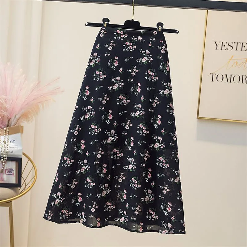 Spring Summer Chiffon Women Skirts Casual Floral Printed Woman Long Skirts Elastic Waist Female Loose Extended Skirt 2025 New
Spring Summer Chiffon Women Skirts Casual Floral Printed Woman Long Skirts Elastic Waist Female Loose Extended Skirt 2025 New