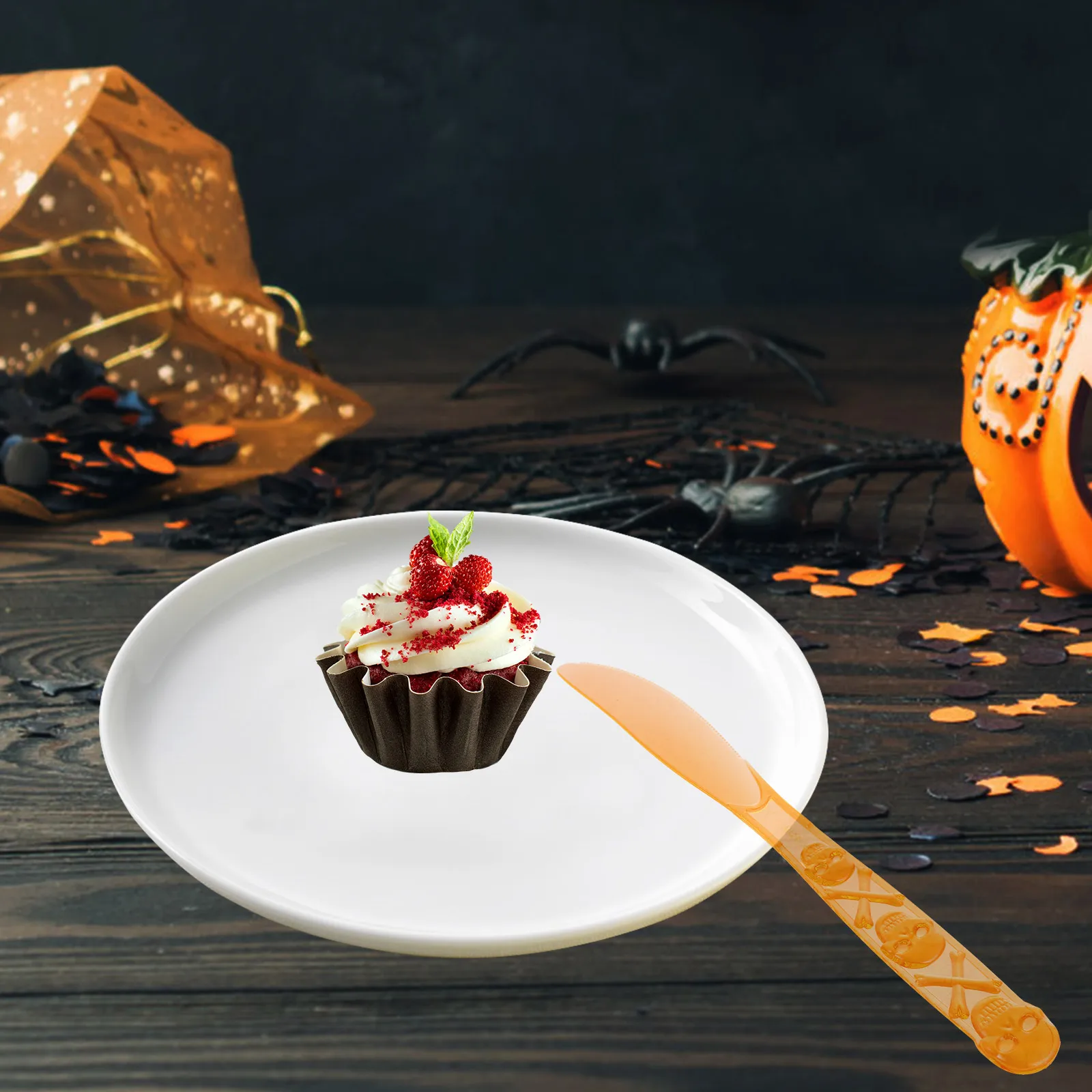 12pcs Halloween Party Tableware Plastic Utensils Skull Design Scary Funny Decorative Halloween Supplies For Birthday Carnival 
12pcs Halloween Party Tableware Plastic Utensils Skull Design Scary Funny Decorative Halloween Supplies For Birthday Carnival