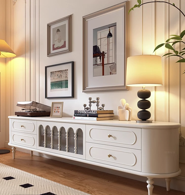 Cream wind solid wood TV cabinet coffee table combination living room household
Cream wind solid wood TV cabinet coffee table combination living room household