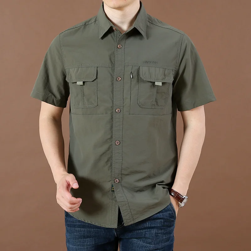 Summer Men's Short-sleeved Shirt Loose Large Size Casual Quick-drying Half-sleeved Inch Outdoor Tooling Jacket
Summer Men's Short-sleeved Shirt Loose Large Size Casual Quick-drying Half-sleeved Inch Outdoor Tooling Jacket