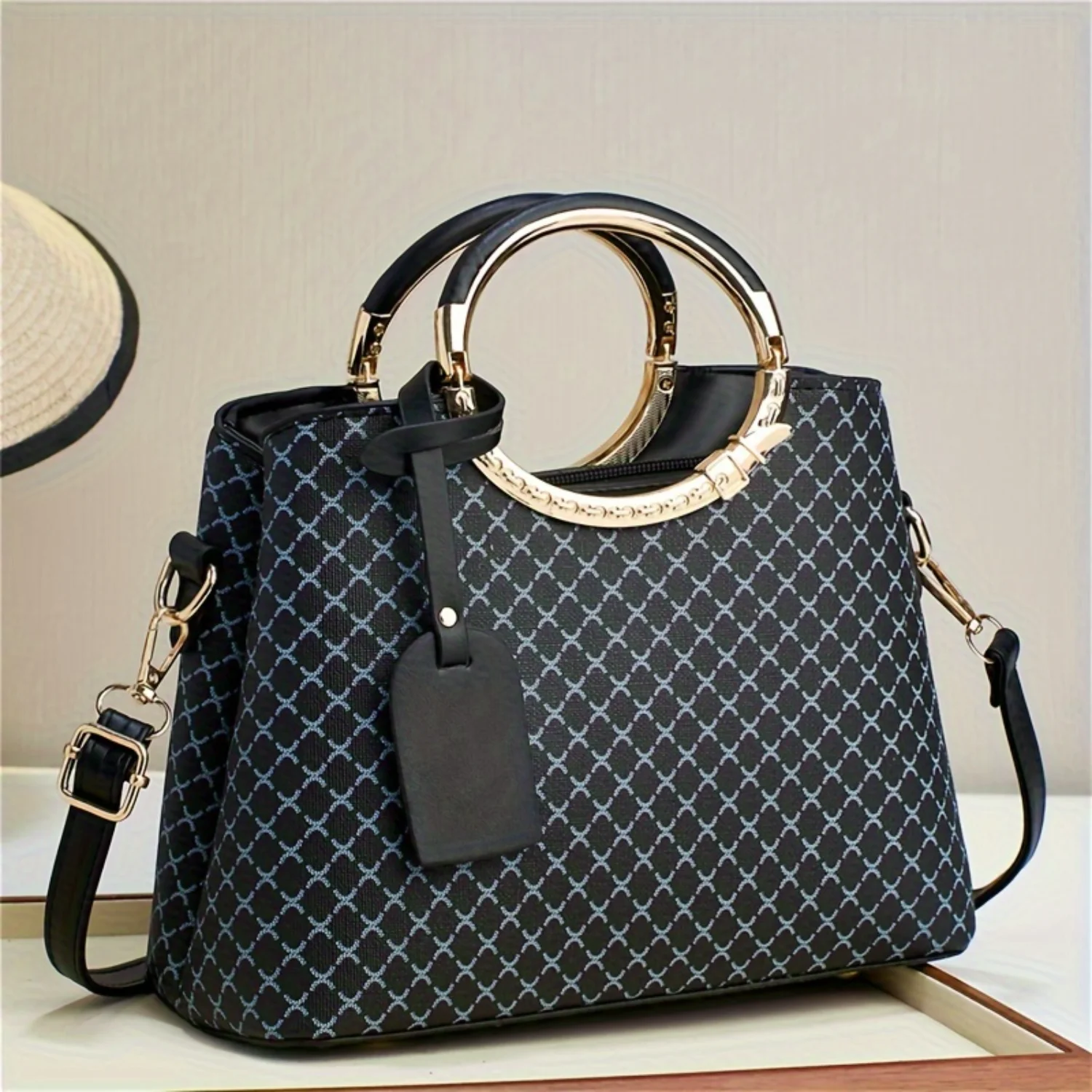 2024 Timeless Geometric Satchel Bag - Premium Textured Top Handle - Sophisticated & Spacious Handbag
2024 Timeless Geometric Satchel Bag - Premium Textured Top Handle - Sophisticated & Spacious Handbag