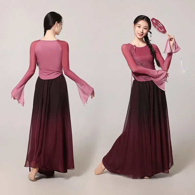 Classical dance practice clothes Women's performance clothes, gauze clothes, tops, body performance clothes, Chinese style suits
Classical dance practice clothes Women's performance clothes, gauze clothes, tops, body performance clothes, Chinese style suits