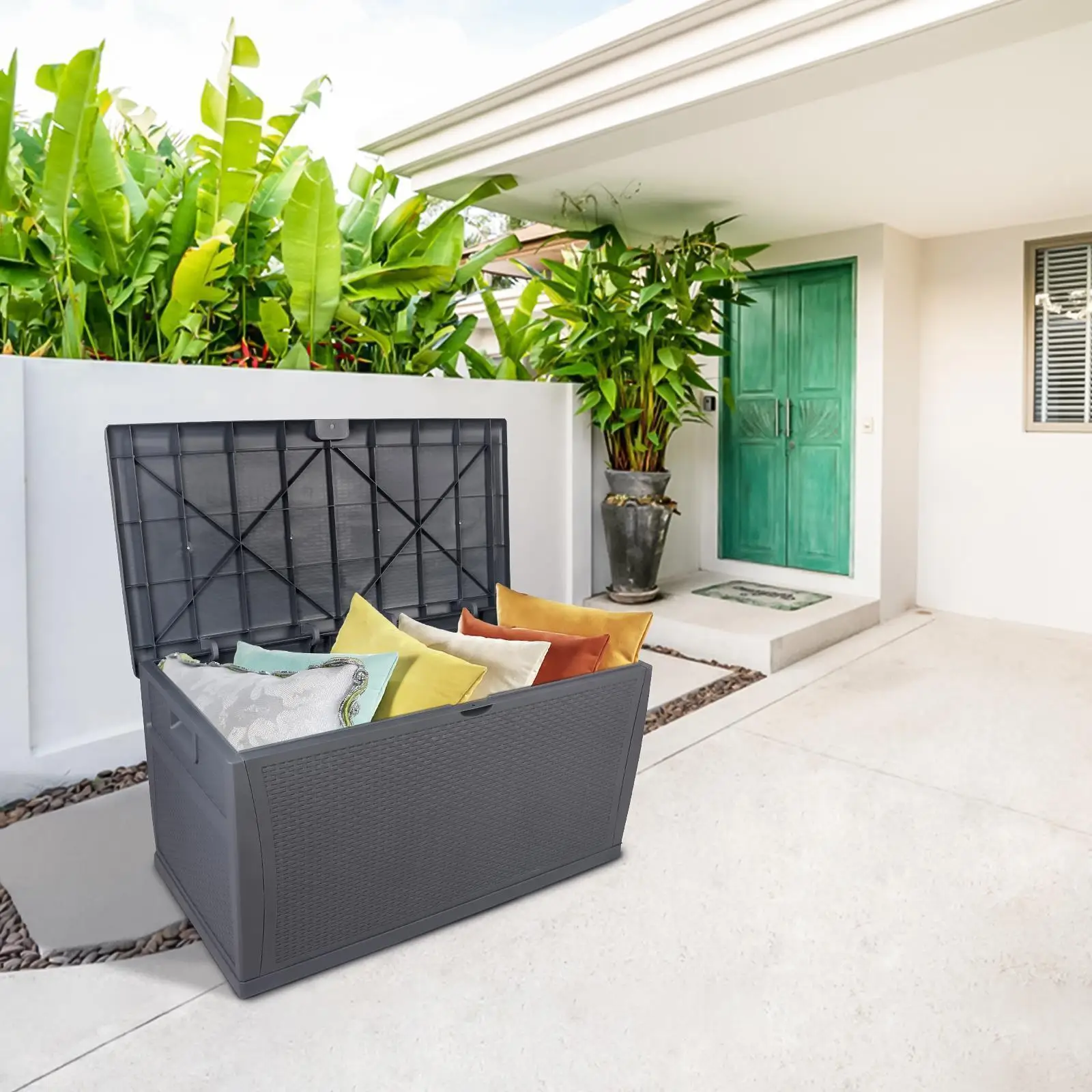 120 Gallon Outdoor Storage Deck Box Large Chest Bin Patio Furniture Garden Bench
120 Gallon Outdoor Storage Deck Box Large Chest Bin Patio Furniture Garden Bench