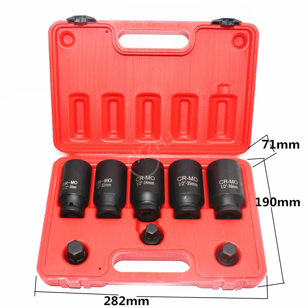 8pcs 1/2 Cr-Mo12 Angle Spline Socket Heavy-duty Tool 30-32-34-35-36mm H14-17-19 Pneumatic Impact Socket Set Mechanical Workshop
8pcs 1/2 Cr-Mo12 Angle Spline Socket Heavy-duty Tool 30-32-34-35-36mm H14-17-19 Pneumatic Impact Socket Set Mechanical Workshop