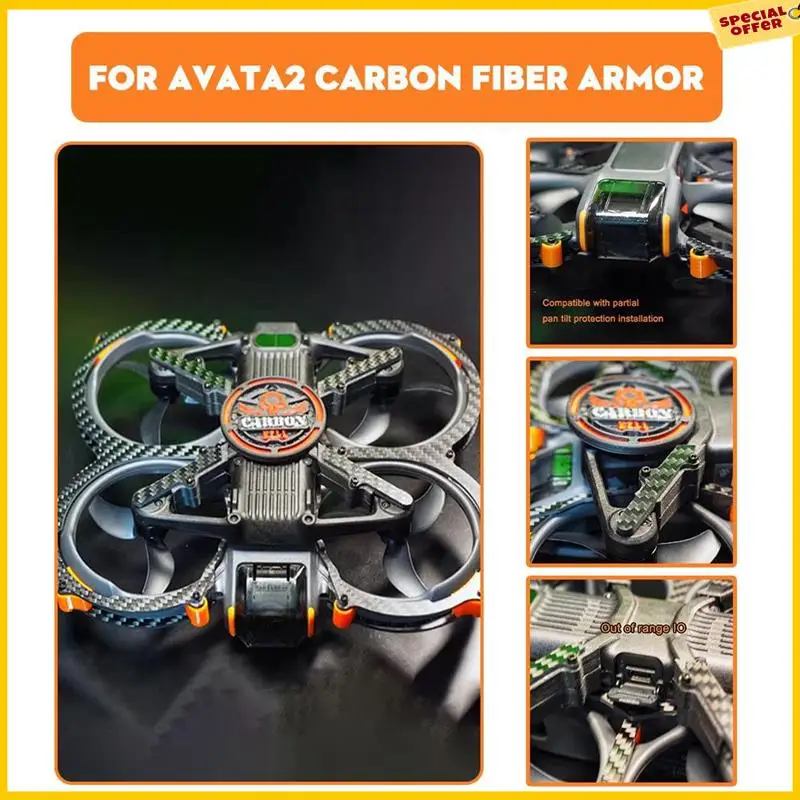 A25P Carbon Fiber Armor Non-Destructive Installation Protection Kit Anti-Scratch Anti-Fall For DJI AVATA2 Accessories
A25P Carbon Fiber Armor Non-Destructive Installation Protection Kit Anti-Scratch Anti-Fall For DJI AVATA2 Accessories