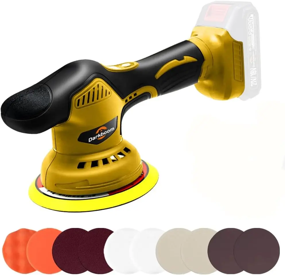 Cordless Buffer Polisher 6 inch with 8 discs for polishing, fits Dewalts 20V battery and 6 variable speed from 2200RPM to
Cordless Buffer Polisher 6 inch with 8 discs for polishing, fits Dewalts 20V battery and 6 variable speed from 2200RPM to