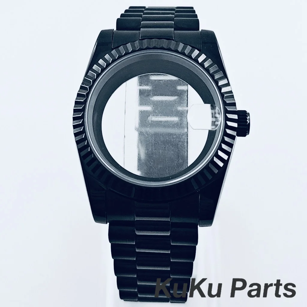 36MM/40MM Plated Black Presidential Bracelet Sapphire Crystal Watch Case For NH34 NH35 NH36 NH38 NH70 PT5000 ETA2824 Movement
36MM/40MM Plated Black Presidential Bracelet Sapphire Crystal Watch Case For NH34 NH35 NH36 NH38 NH70 PT5000 ETA2824 Movement