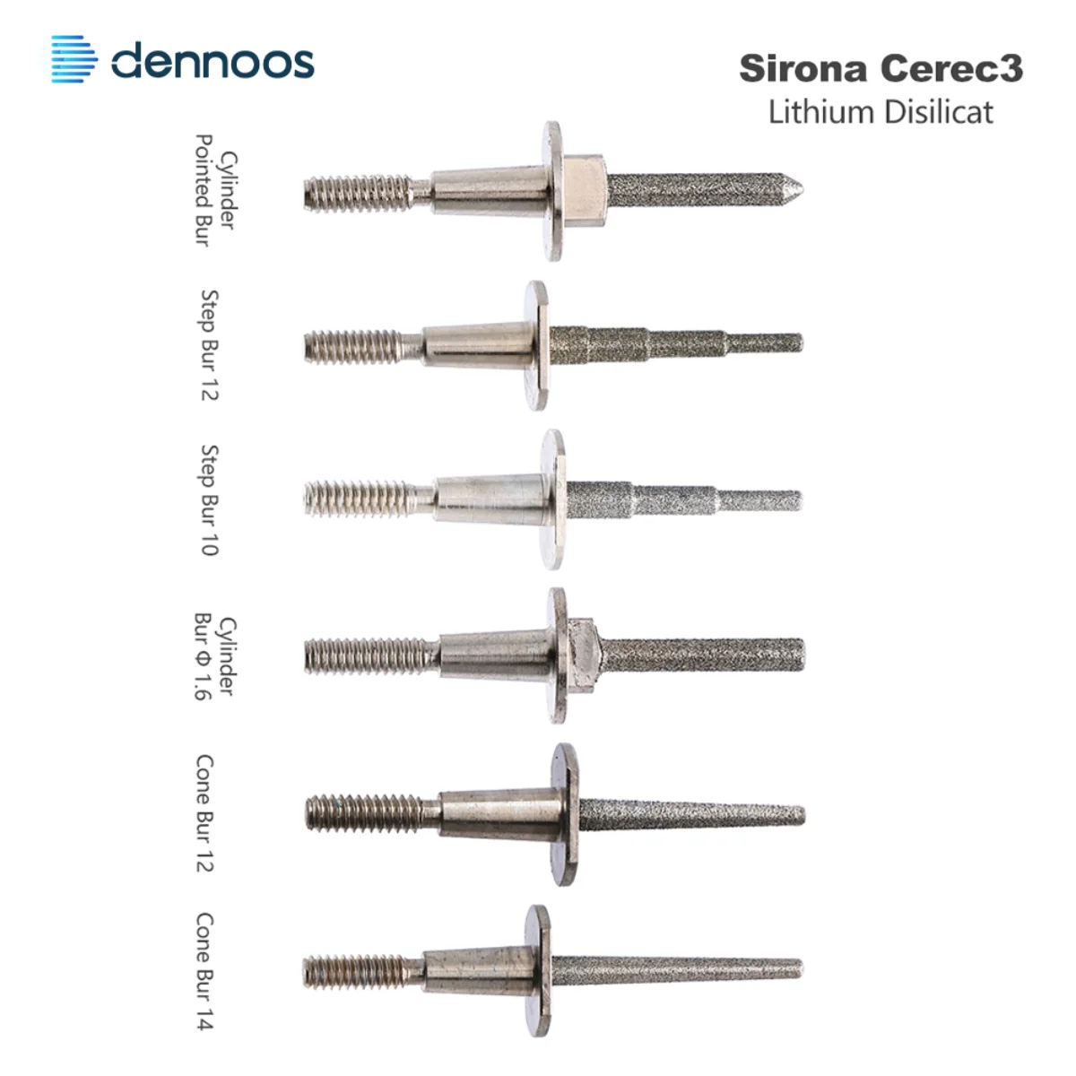 Dental Lab Sirona Cerec3 Carborundum Wet Milling Burs Step Bur for Lithium Disilicate Cad/Cam System
Dental Lab Sirona Cerec3 Carborundum Wet Milling Burs Step Bur for Lithium Disilicate Cad/Cam System