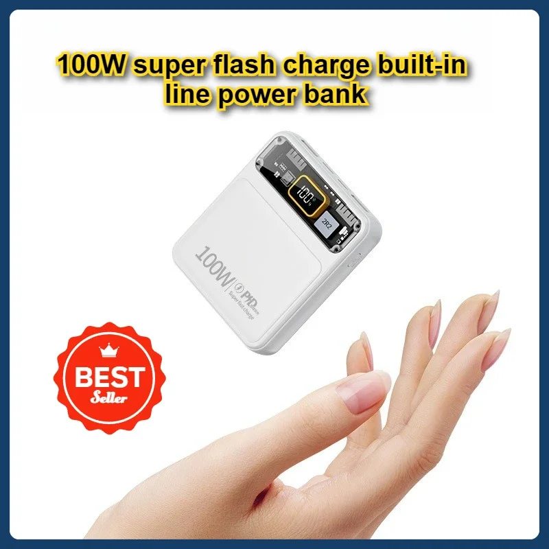 100W Super Flash Charge Power Bank with Built-in Cable 20000mAh Mini Portable Power Source
100W Super Flash Charge Power Bank with Built-in Cable 20000mAh Mini Portable Power Source