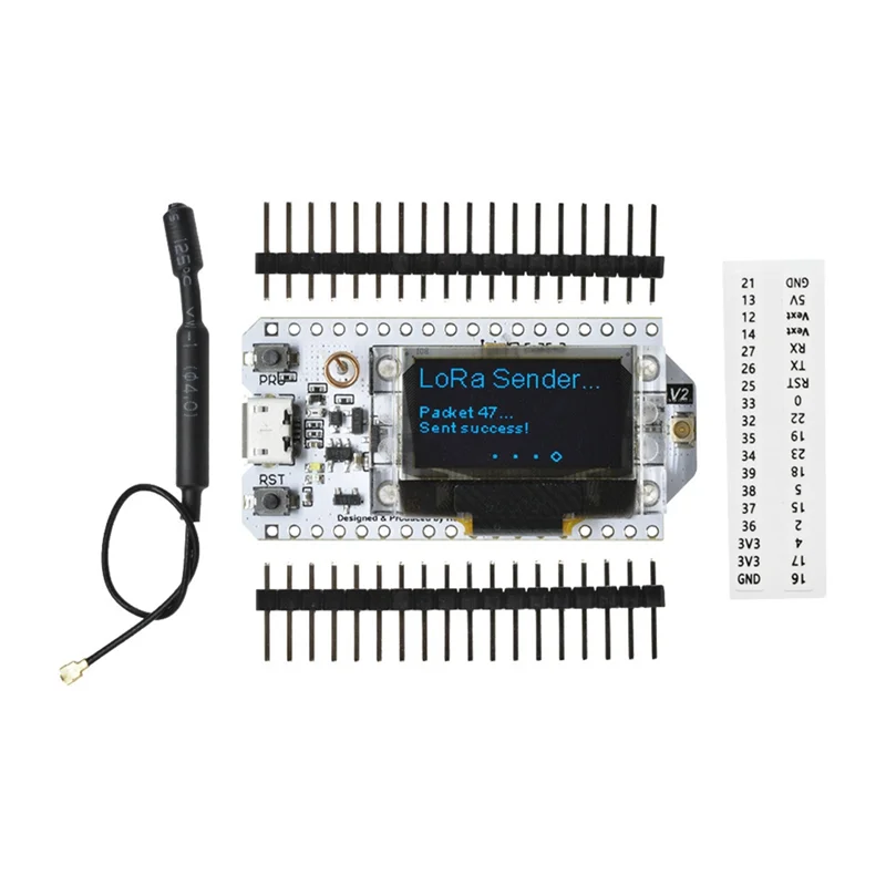 SX1276 0.96 OLED ESP32 Bluetooth Module Lora Node 868-915MHZ Multifunctional Portable Utility Module
SX1276 0.96 OLED ESP32 Bluetooth Module Lora Node 868-915MHZ Multifunctional Portable Utility Module