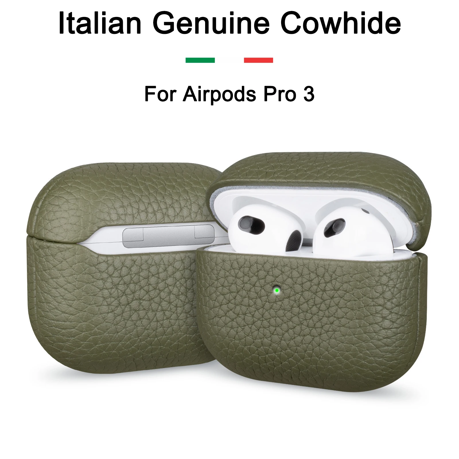 For Airpods Pro 3 Pro3 Genuine Leather Case ultra thin Lychee Pattern Cowhide Cover For Apple Airpods 4 3 Pro 3 2 Accessories
For Airpods Pro 3 Pro3 Genuine Leather Case ultra thin Lychee Pattern Cowhide Cover For Apple Airpods 4 3 Pro 3 2 Accessories