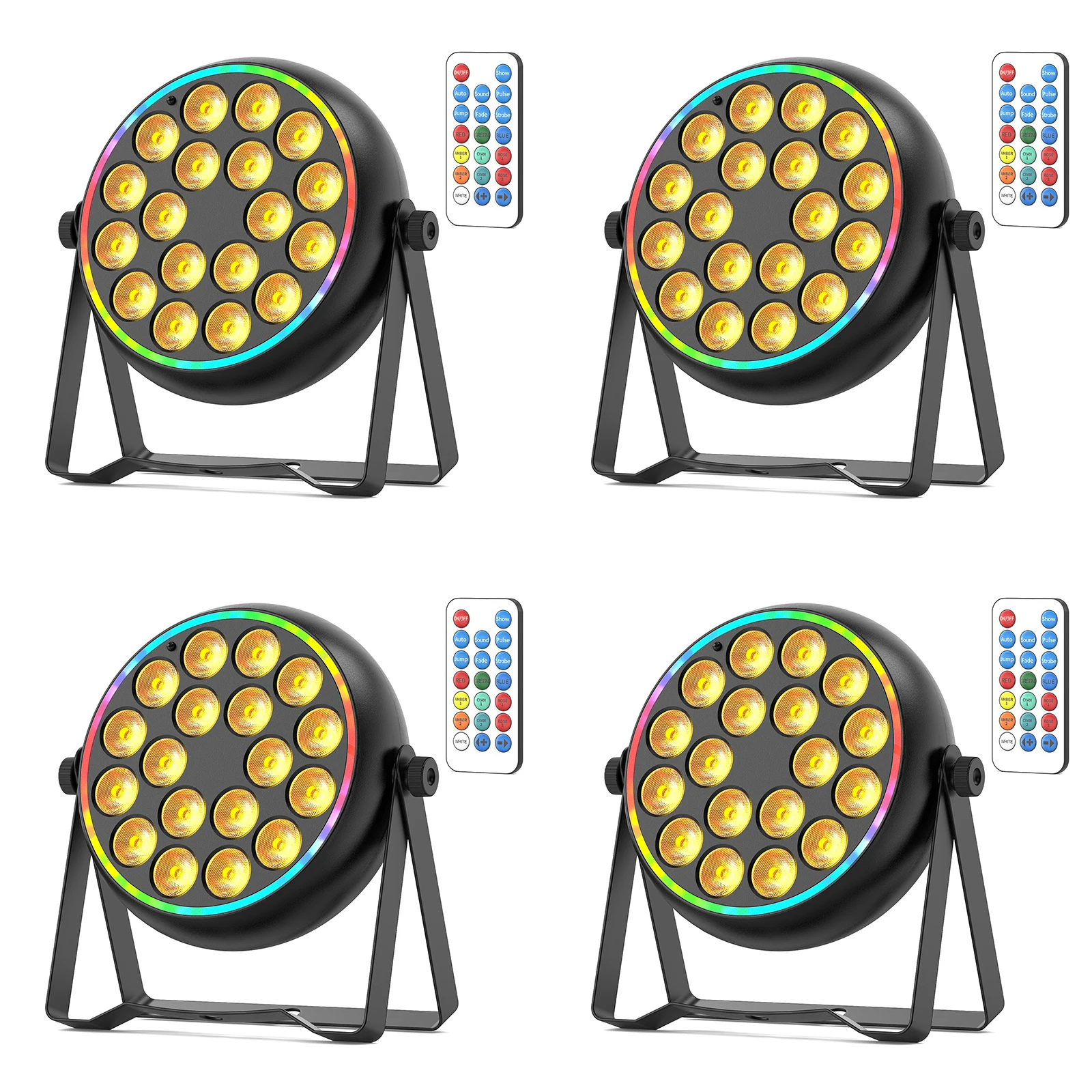 Fieryzeal 4PCS 80W RGBW 4IN1 Par Light with RGB Halo Strip Wall Wash Effect DMX512 Strobe LED Flat Par Light for DJ Disco Party
Fieryzeal 4PCS 80W RGBW 4IN1 Par Light with RGB Halo Strip Wall Wash Effect DMX512 Strobe LED Flat Par Light for DJ Disco Party