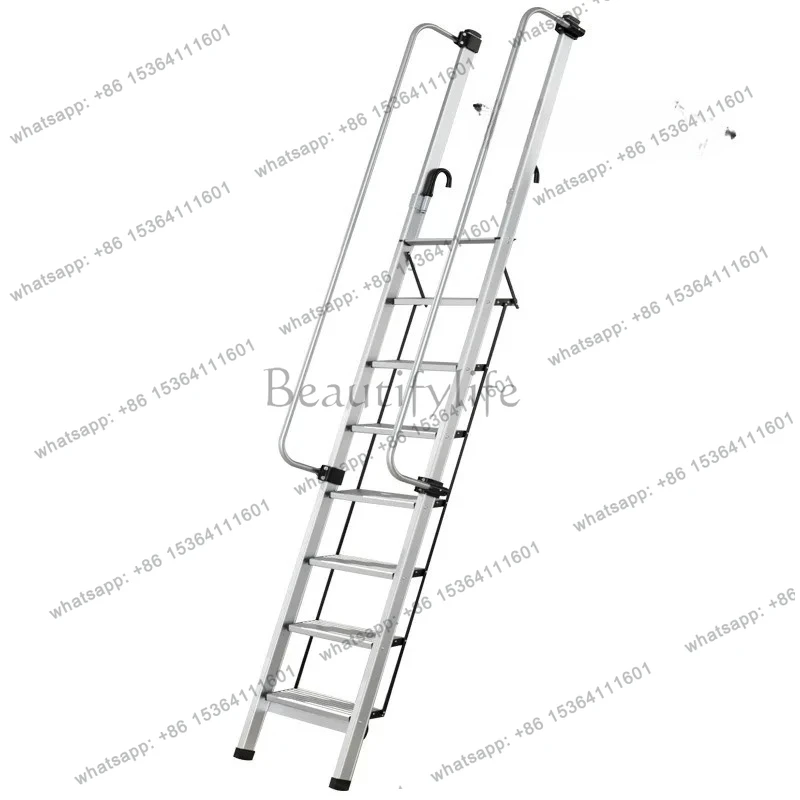 Attic ladder Household aluminum alloy staircase with handrails Lifting ladder Indoor thickened aluminum multifunctional telescop
Attic ladder Household aluminum alloy staircase with handrails Lifting ladder Indoor thickened aluminum multifunctional telescop