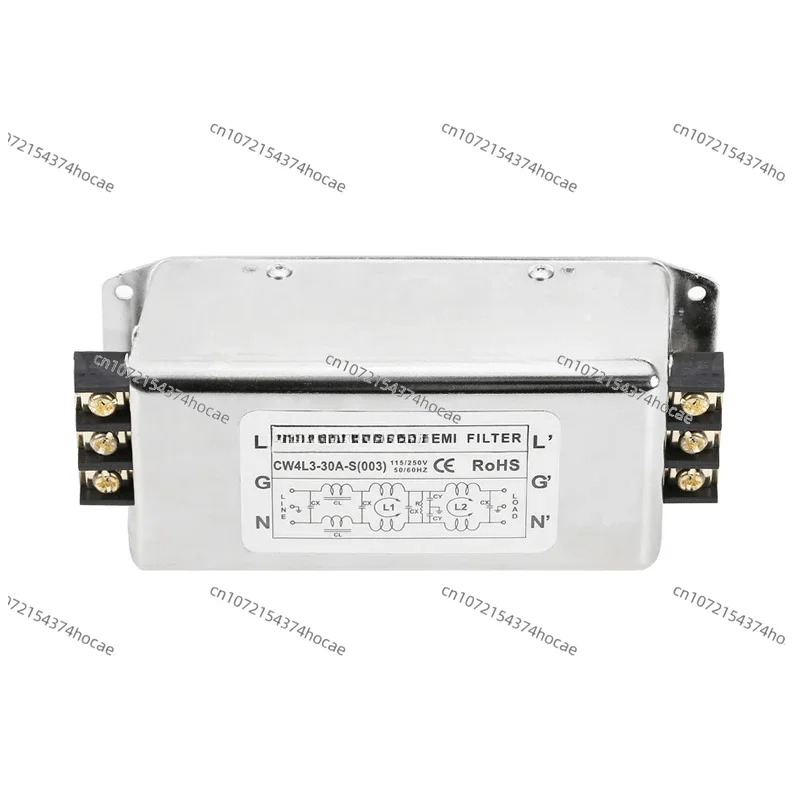 CW4L3-30A-S высокопроизводительный Однофазный AC 220V шумоподавляющий фильтр EMI, трехступенчатая очистка с защитой от помех
CW4L3-30A-S высокопроизводительный Однофазный AC 220V шумоподавляющий фильтр EMI, трехступенчатая очистка с защитой от помех