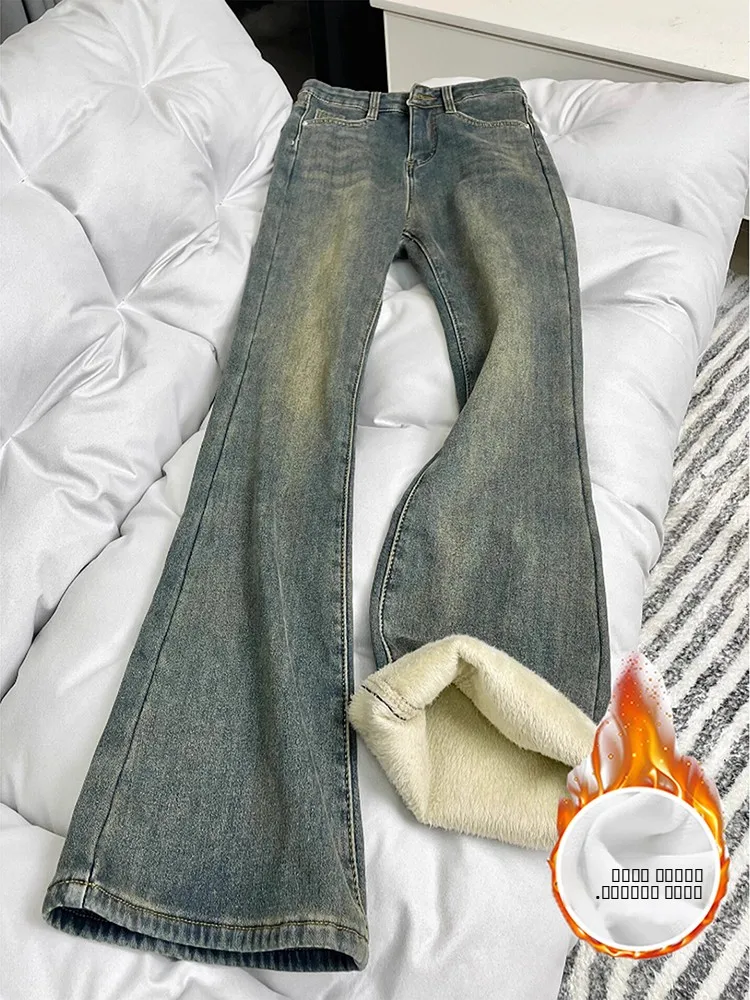 Утепленные джинсы-клеш Fce Lined в стиле ретро, синие, унисекс, прямого кроя, для осени и зимы, в американском стиле, для уличной моды
Утепленные джинсы-клеш Fce Lined в стиле ретро, синие, унисекс, прямого кроя, для осени и зимы, в американском стиле, для уличной моды