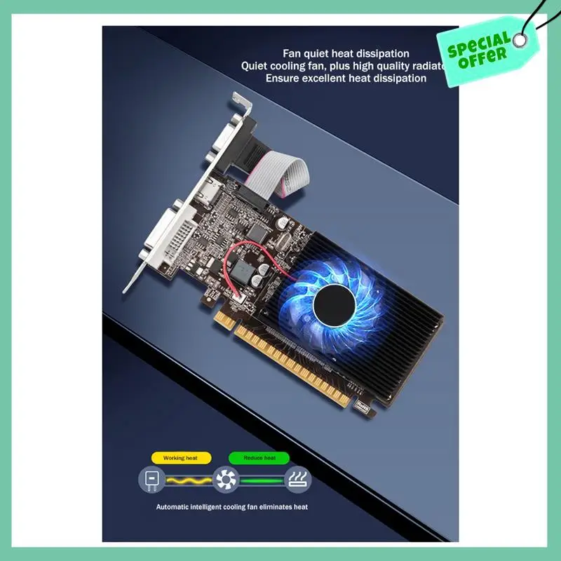 A95Q-видеокарта с маленьким корпусом GT610, 1 ГБ DDR3, 64-битная видеокарта, VGA + HD + DVI, настольная офисная игра
A95Q-видеокарта с маленьким корпусом GT610, 1 ГБ DDR3, 64-битная видеокарта, VGA + HD + DVI, настольная офисная игра