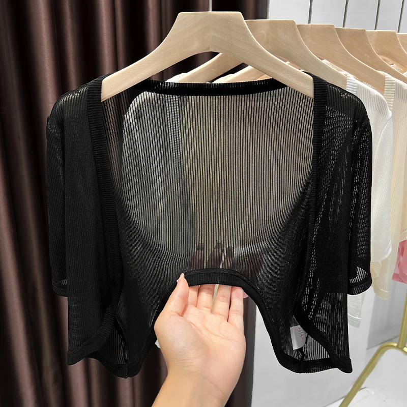 2024 Summer New Thin Short Sleeve Open Cardigan Women's Outerwear Skirt Matching Sun Protection Cover up Shawl Jacket Top
2024 Summer New Thin Short Sleeve Open Cardigan Women's Outerwear Skirt Matching Sun Protection Cover up Shawl Jacket Top