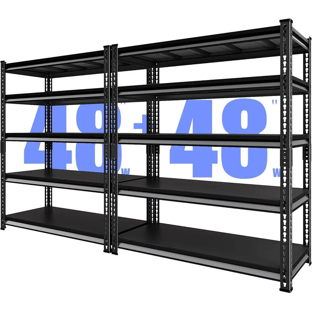 Комплект из 2-х 48-дюймовых усиленных 5-ярусных металлических стеллажей для гаража, грузоподъемность 1360 кг, размеры 48x24x78 дюймов
Комплект из 2-х 48-дюймовых усиленных 5-ярусных металлических стеллажей для гаража, грузоподъемность 1360 кг, размеры 48x24x78 дюймов
