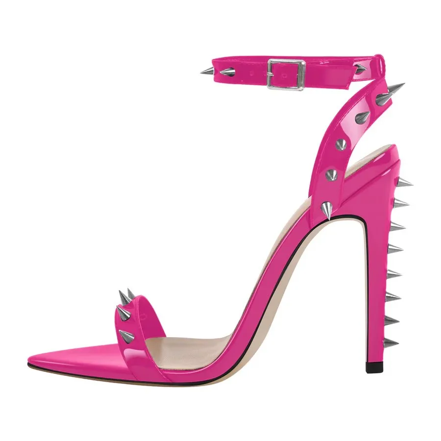 2026 New in sexy stud pointy toe leather sandals pink/red/white/black rivets high heels big size women's summer designer shoes
2026 New in sexy stud pointy toe leather sandals pink/red/white/black rivets high heels big size women's summer designer shoes