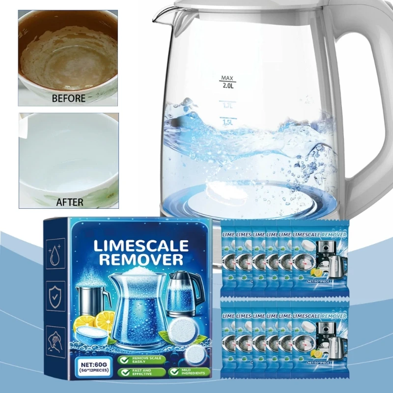 Kettle Descaling Effervescent Cleaning Tablets Kettle Descaler Limescale Remover 12pcs/box for Household Use
Kettle Descaling Effervescent Cleaning Tablets Kettle Descaler Limescale Remover 12pcs/box for Household Use