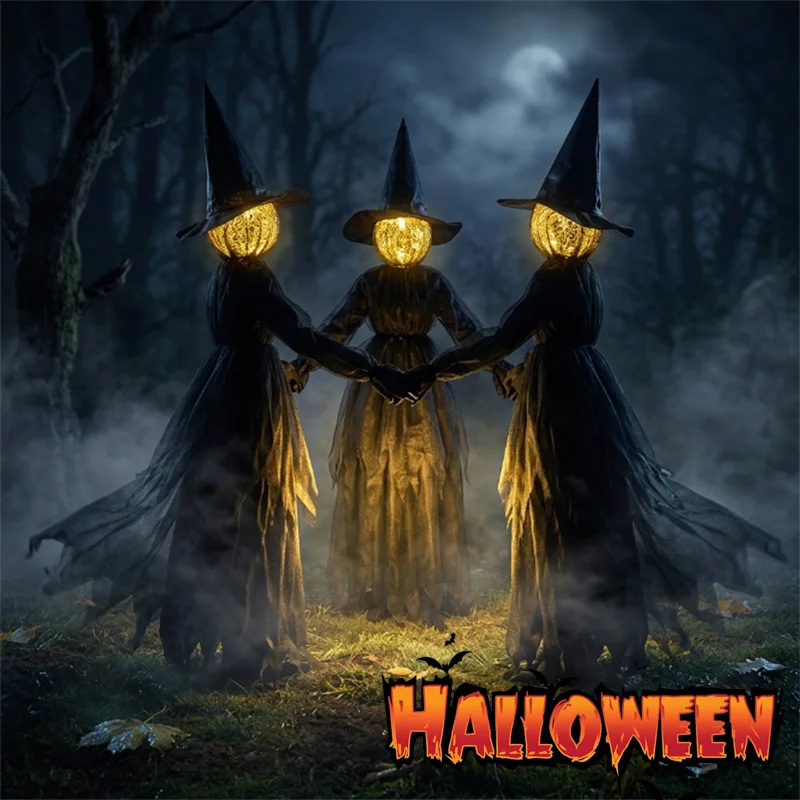 Sound Activated Hand Holding Witch Halloween Decoration Colorful Glow Witch Light Up Prop for Party Haunted House Spooky Decor
Sound Activated Hand Holding Witch Halloween Decoration Colorful Glow Witch Light Up Prop for Party Haunted House Spooky Decor 