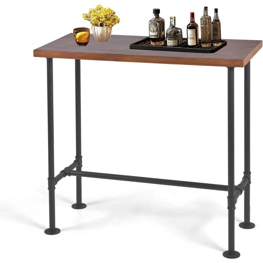 47.3 x 23.6 Inch Industrial Wood Bar Table with 39.4" Metal Frame, 41.3" Counter Height Pub Table for Kitchen, Commercial Use, H
47.3 x 23.6 Inch Industrial Wood Bar Table with 39.4" Metal Frame, 41.3" Counter Height Pub Table for Kitchen, Commercial Use, H
