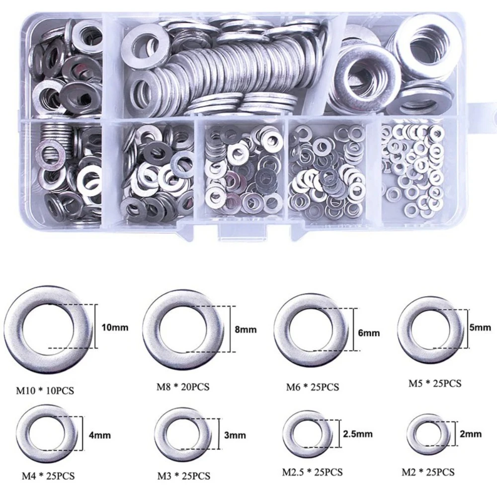 180PCS Stainless Steel Flat Gaskets Automotive Self-Centered Bonded Sealing Screw Gasket Sealing Washers O Ring Kit Set M2-M10
180PCS Stainless Steel Flat Gaskets Automotive Self-Centered Bonded Sealing Screw Gasket Sealing Washers O Ring Kit Set M2-M10