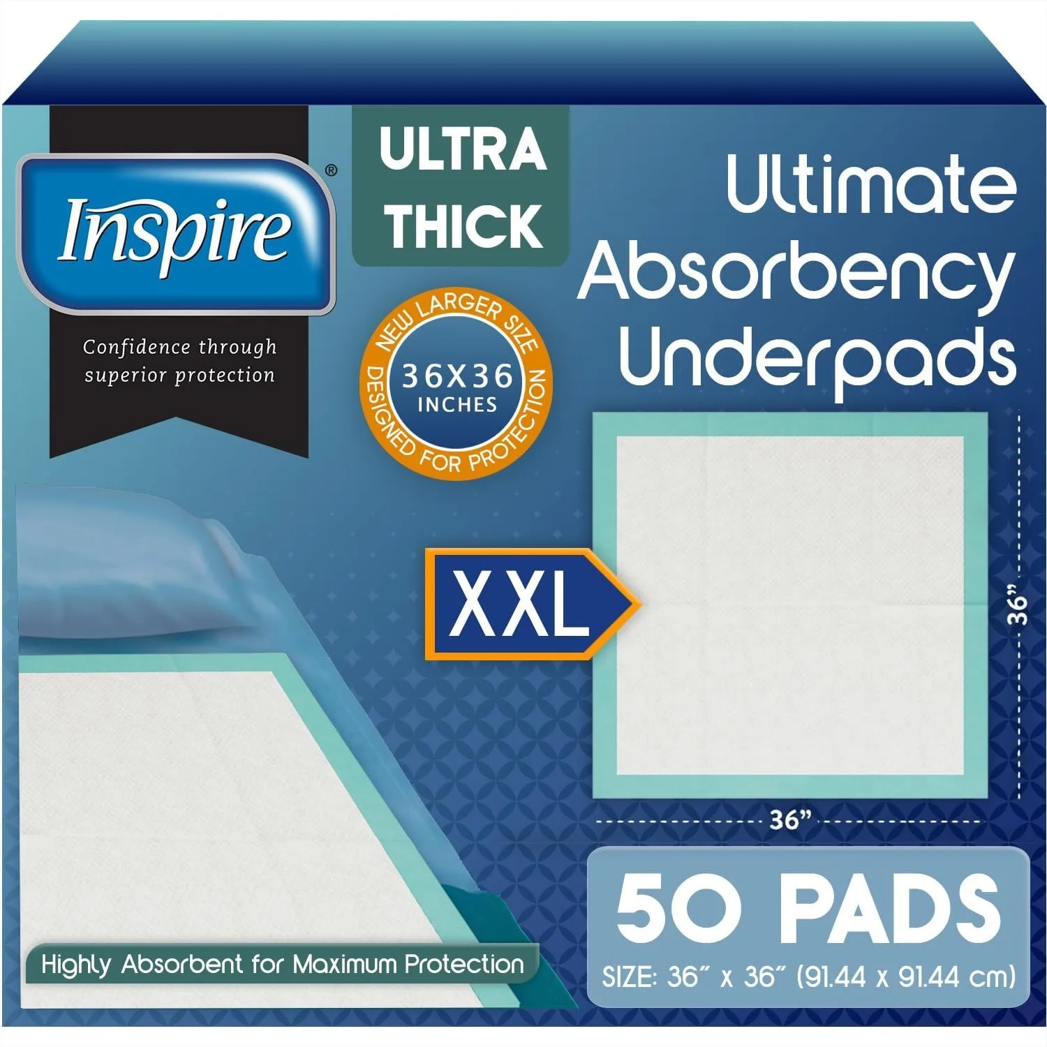Extra Large Super Absorbent Disposable Bed Pads for Chronic Incontinence, Ultra Thick and Absorbent Pee Pads for Adults (36" X
Extra Large Super Absorbent Disposable Bed Pads for Chronic Incontinence, Ultra Thick and Absorbent Pee Pads for Adults (36" X