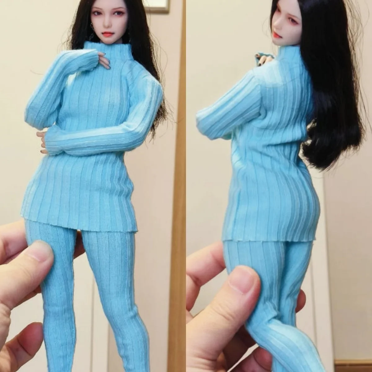 【Clothing Only】1/6 Trend Blue High Neck Long Sleeved Top Striped Yoga Pants Set Fit 12inch Female Soldier Action Figure Body
【Clothing Only】1/6 Trend Blue High Neck Long Sleeved Top Striped Yoga Pants Set Fit 12inch Female Soldier Action Figure Body