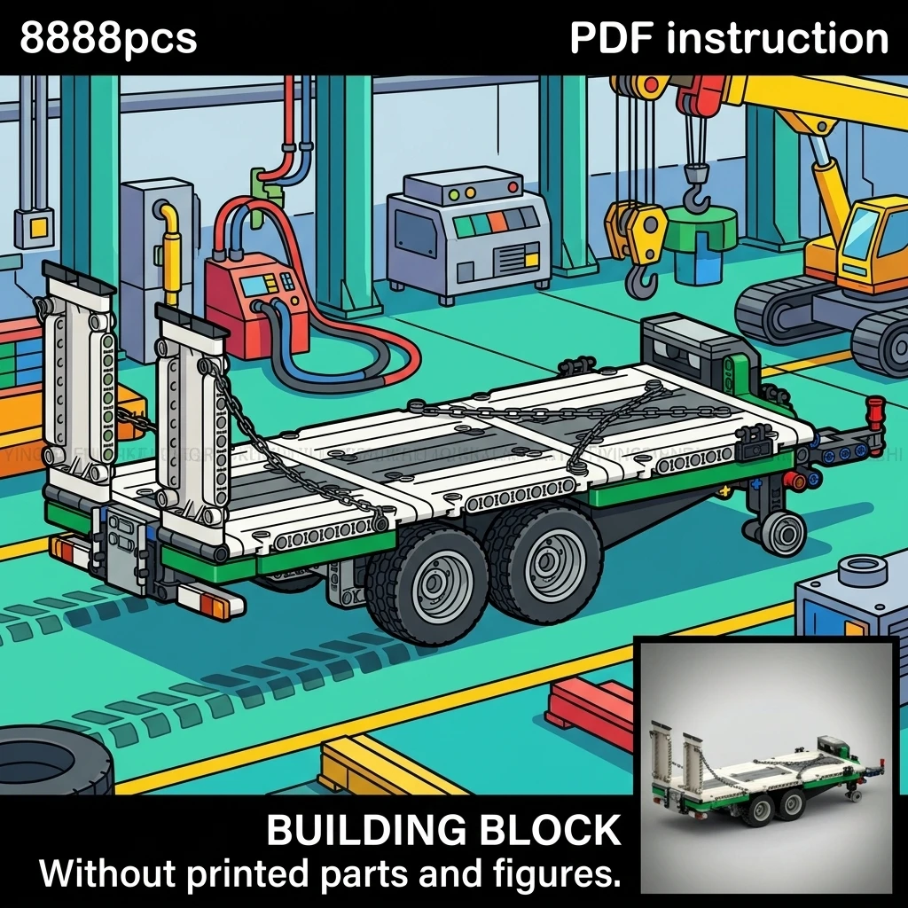 MOC Heavy Duty Flatbed Trailer Building Blocks For 8109 For 42078 Truck Multi-Functional Logging Wagon Adult Brick Set
MOC Heavy Duty Flatbed Trailer Building Blocks For 8109 For 42078 Truck Multi-Functional Logging Wagon Adult Brick Set