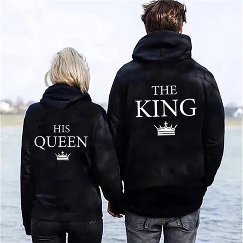 New Fashion King And Queen Couple Hoodies King And Queen Long Sleeve Pullover Tops Sweatshirts Valentine Day Gifts For Lovers
New Fashion King And Queen Couple Hoodies King And Queen Long Sleeve Pullover Tops Sweatshirts Valentine Day Gifts For Lovers
