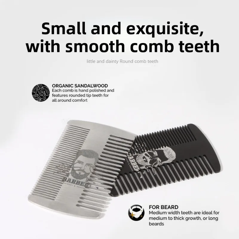 Stainless Steel Double Sided Beard Comb for Men Travel Pocket Hair Styling Mustache Grooming Tool with Fringe Smoothing Design
Stainless Steel Double Sided Beard Comb for Men Travel Pocket Hair Styling Mustache Grooming Tool with Fringe Smoothing Design