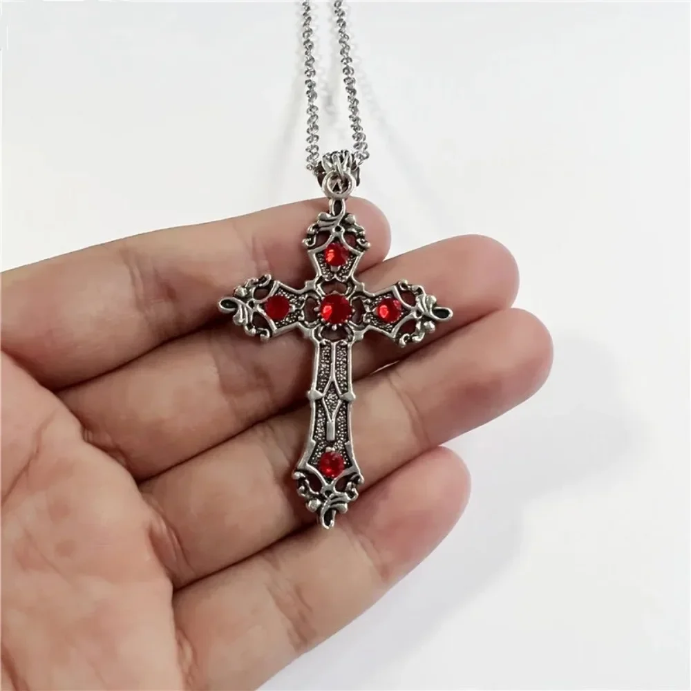 Simple Fashion Cross Gothic Baroque Christian Cross Pendant Necklace Micro-set Red Crystal Prayer Amulet Gift PendantAccessories
Simple Fashion Cross Gothic Baroque Christian Cross Pendant Necklace Micro-set Red Crystal Prayer Amulet Gift PendantAccessories