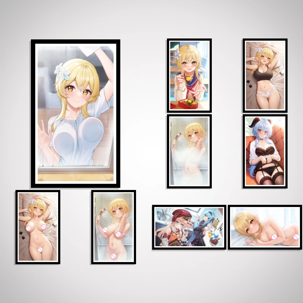 Genshin Impact Anime Art-Poster Prints, Sexy Nude Girl, Lumine, Ganyu, Game Cartoon, Baal, Decoration for Living Room
Genshin Impact Anime Art-Poster Prints, Sexy Nude Girl, Lumine, Ganyu, Game Cartoon, Baal, Decoration for Living Room