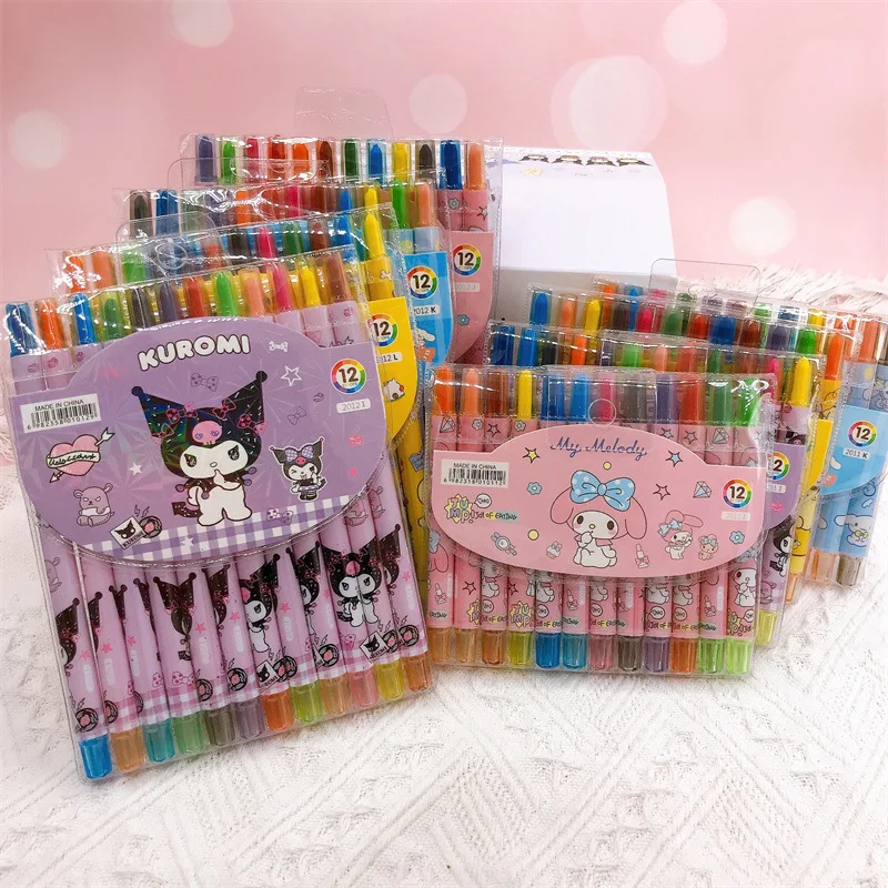 Anime Sanrio Paintbrush Cinnamoroll Accessories Cute Kawaii Graffiti Crayons Student Diy 12 Coloring Pens Long Toys for Girls
Anime Sanrio Paintbrush Cinnamoroll Accessories Cute Kawaii Graffiti Crayons Student Diy 12 Coloring Pens Long Toys for Girls