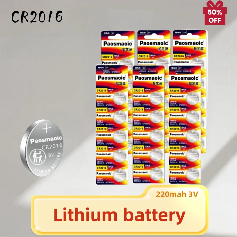 10-50Pcs CR2016 3V Lithium-ion battery cr2016 DL2016 BR2016 LM2016 ECR2016 button cell for Toys Car Remote Control motherboard
10-50Pcs CR2016 3V Lithium-ion battery cr2016 DL2016 BR2016 LM2016 ECR2016 button cell for Toys Car Remote Control motherboard